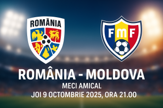 România – Moldova Meci Amical joi 9 Octombrie 2025, ora 21.00